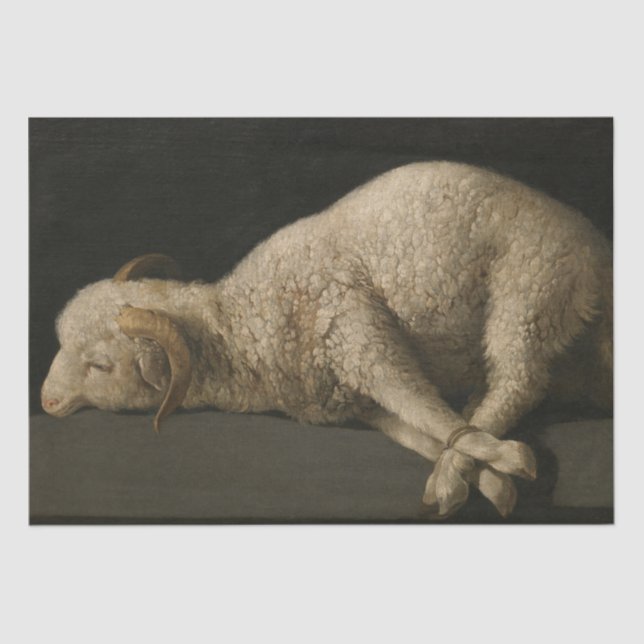 Papel De Seda Lamb de Deus (Agnus Dei) (Animais Sacrificados) (Frente )