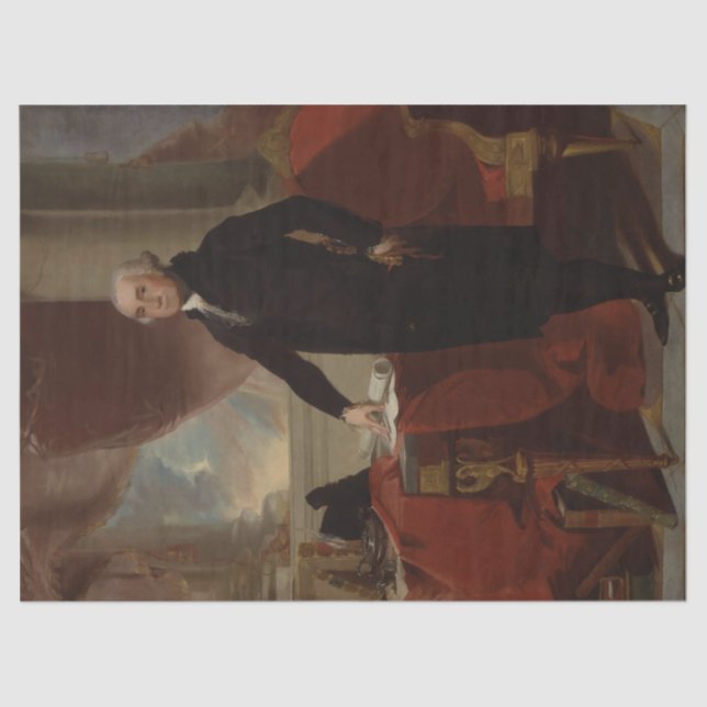 Papel De Seda Lansdowne Portrait: Presidente dos EUA George Wash (Frente )