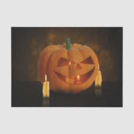 Papel De Seda Lanterna de Abóbora Halloween com Velas
