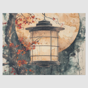 Papel De Seda Lanterna Iluminada pelo Luar Sumi-E Aquarela (2)