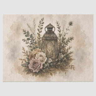 Papel De Seda Lanterna Vintage Decoupage Floral Boho Ocidental