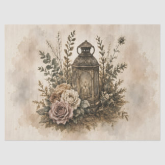 Papel De Seda Lanterna Vintage Decoupage Floral Boho Ocidental