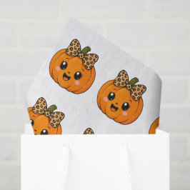 Papel De Seda Laranja Bonito Pequeno Abóbora Halloween Personali