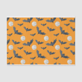 PAPEL DE SEDA LARANJA COM BATALHAS PRETAS E MOÕES COMPLETAS