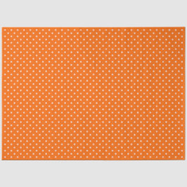 Papel De Seda Laranja Com Bolinhas Brancas