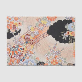 Papel De Seda Laranja Cor-rosa Black Japonês Kimono - Dissociaçã
