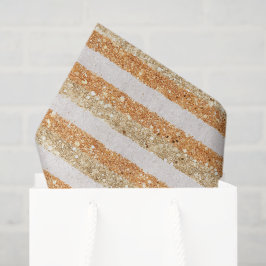 Papel De Seda Laranja Dourada Brilho Creme Listras Brilham & Res