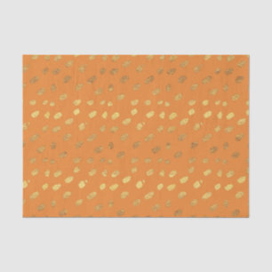Papel De Seda Laranja e Dourado Elegantes
