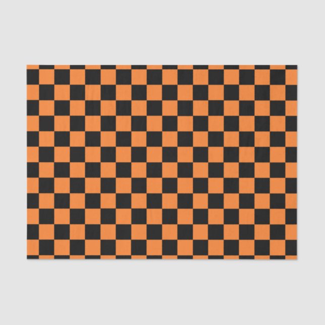 Papel De Seda Laranja e Preto Verificados (Frente )