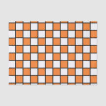 Laranja esboçada Checkered e preto