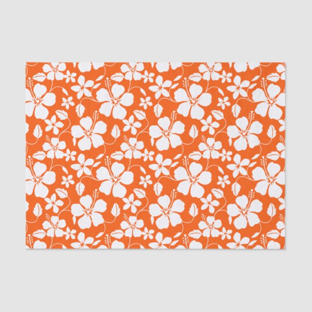 PAPEL DE SEDA LARANJA HAWAIIAN HULA (HIBISCUS) (Frente )