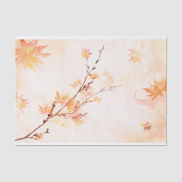 Papel De Seda Laranja Laranja Elegante Mapeando Folhas de outono