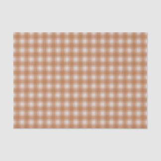 Papel De Seda Laranja no Cream Gingham Xadrez Buffalo Checker