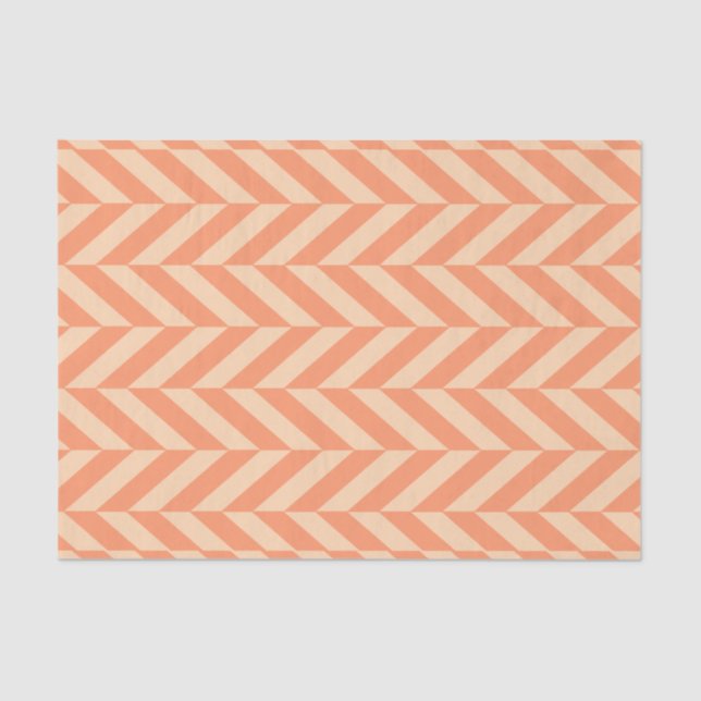 Papel De Seda Laranja no Peach Herringbone (Frente )