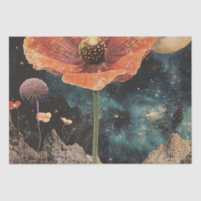 Papel De Seda Laranja Popia Sob Luz (Frente )