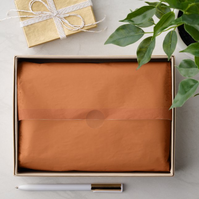 Papel De Seda Laranja Tom Persimmon Queimado Ferrugem Tom De Cor (Presente)