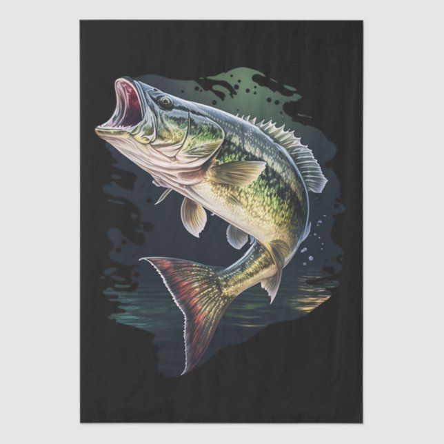 Papel De Seda Largemouth Bass Fishing (Frente )