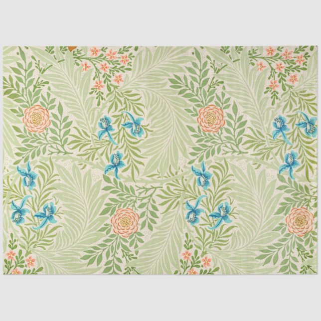 Papel De Seda Larkspur Pattern (por William Morris) (Frente )