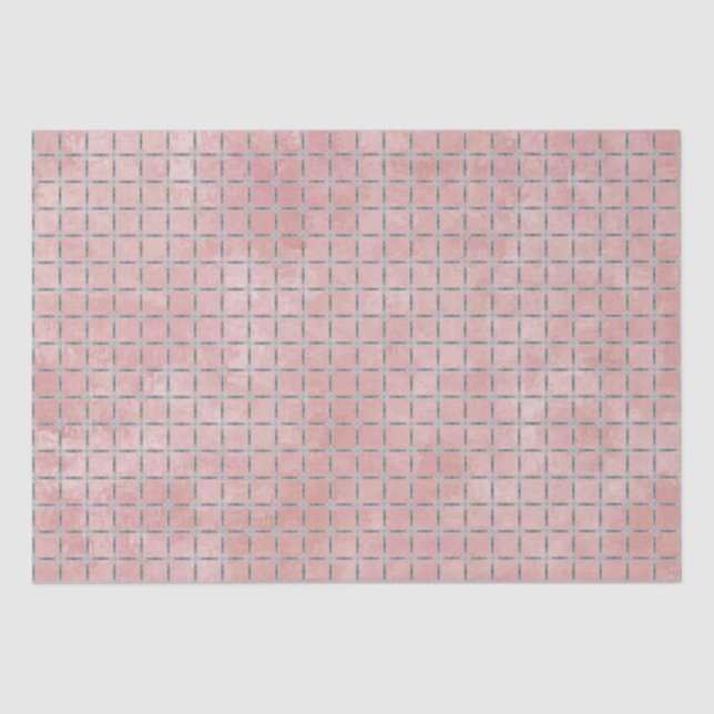 Papel De Seda Lata de Cinza rosa e prata (Frente )