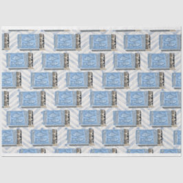 Papel De Seda latas azuis de sardinha