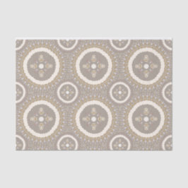 Papel De Seda Latte Beige Elegante Ornamental Floral