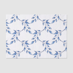 Papel De Seda Lattice de Folha de Indigo