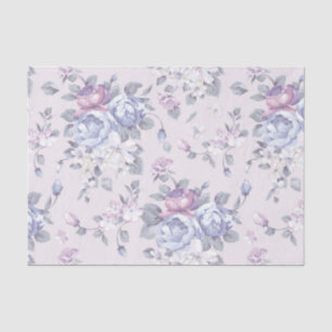 Papel De Seda lavanda, azul, rosas, país, gasto, chique,