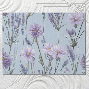 Papel De Seda Lavanda de Daisy Boho Wildflower Decoupage