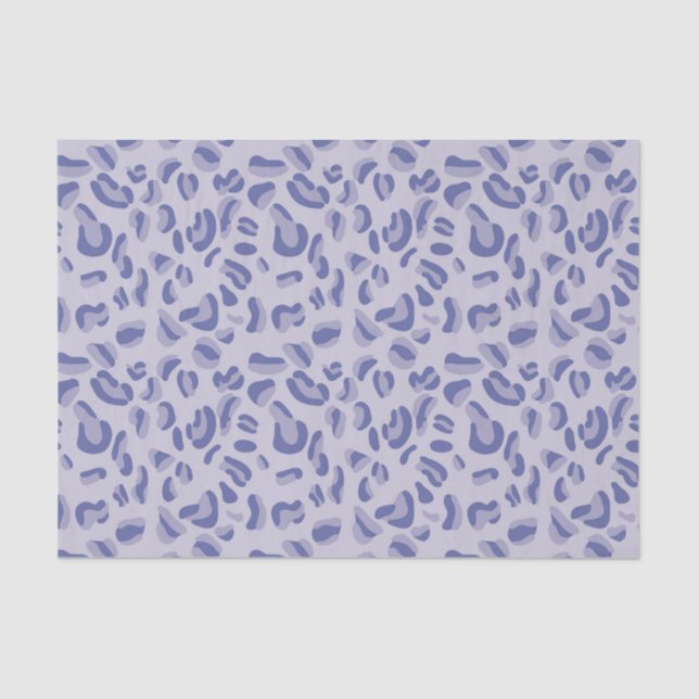 Papel De Seda Lavanda de padrão-leopardo roxo (Frente )