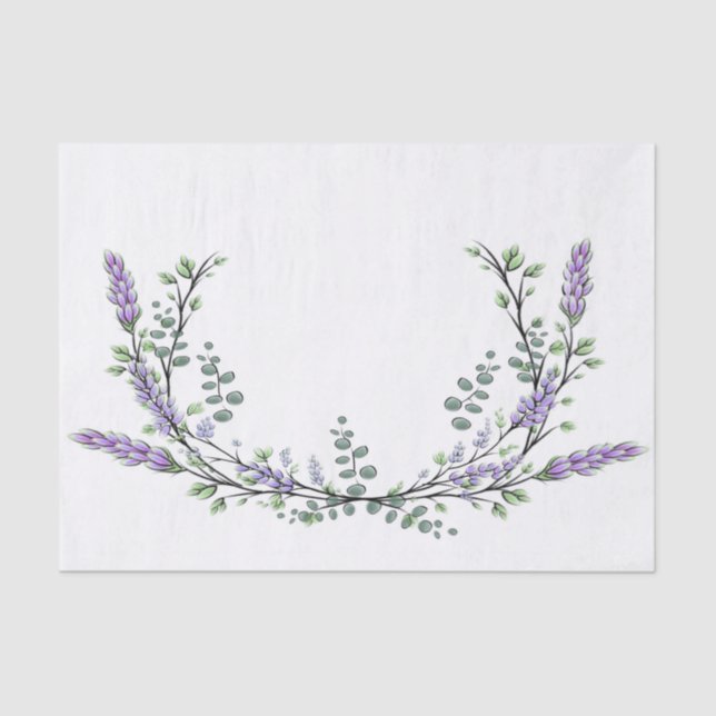 Papel De Seda Lavanda e Eucalyptus (Frente )