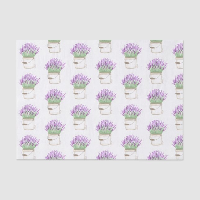 Papel De Seda Lavanda em um Balde (Frente )