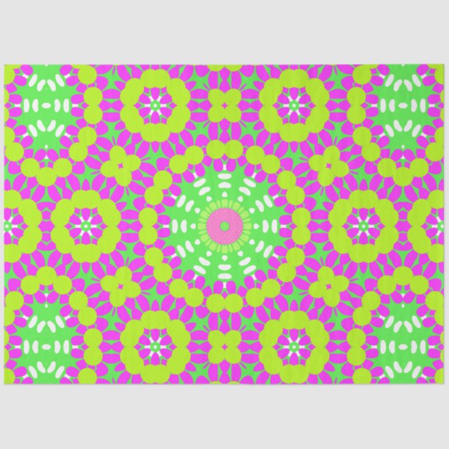 Papel De Seda Lavanda Funk, Verde limão e Decoupage Amarela (Frente )