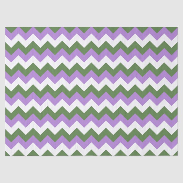 Papel De Seda Lavanda, Garrafa Verde e Branca (Frente )