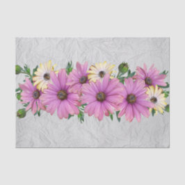 Papel De Seda Lavanda & margaridas amarelas