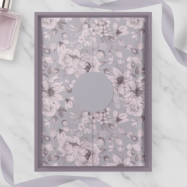 Papel De Seda Lavender Grey Floral  (Criador carregado)
