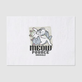 Papel De Seda Lazer - Design de Gatos Preguiçosos