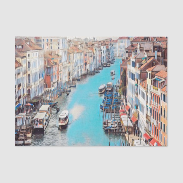 Papel De Seda ldp VENICE - Vista do Grande Canal de Rialto (Frente )
