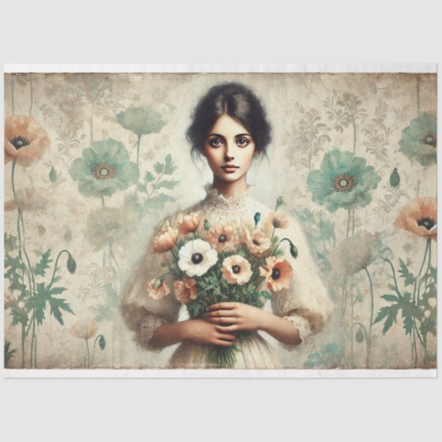 Papel De Seda Le Femme Old World Floral (Frente )