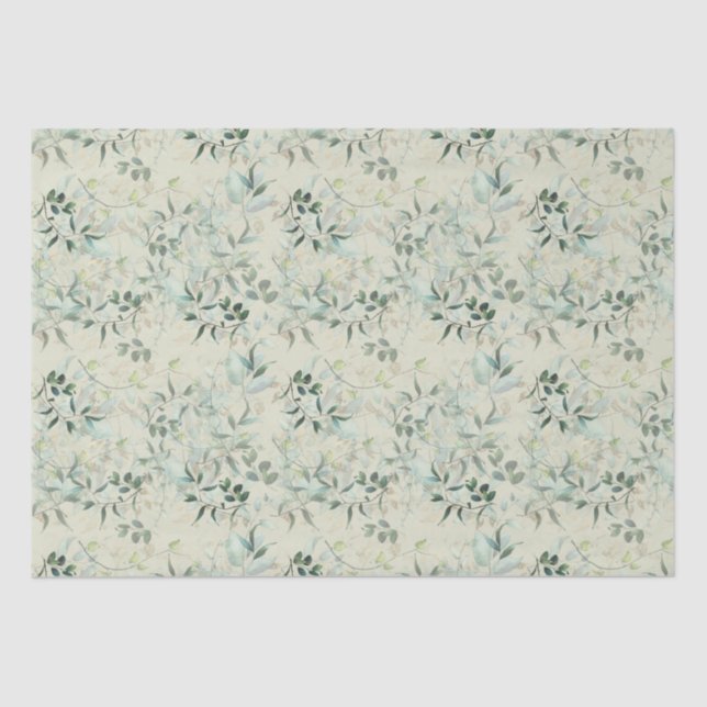 Papel De Seda Leafy Mystique Pale Celadon (Frente )