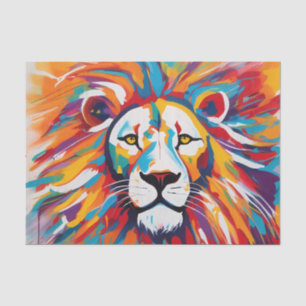 Papel De Seda Leão branco de beleza abstrato cativante