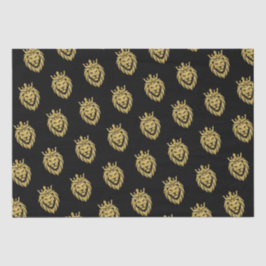 Papel De Seda Leão com Coroa - Estilo Dourado 3