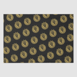 Papel De Seda Leão com Coroa - Estilo Dourado 4