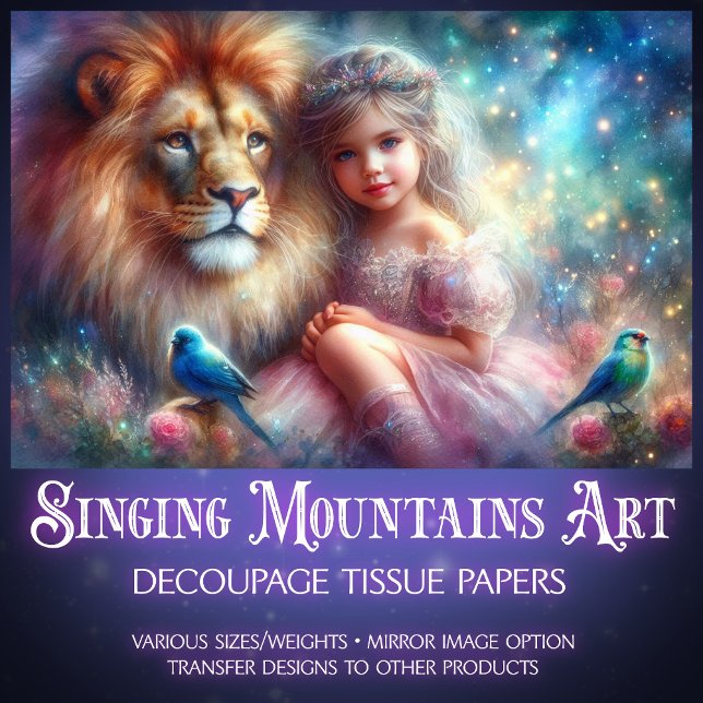 Papel De Seda Leão de Judah com Desenovelamento de Rapariga (Criador carregado)