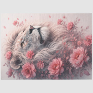 Papel De Seda Leão Floral