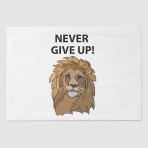 Papel De Seda Leão Nunca Desiste Do Leão