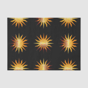 Papel De Seda Leão Sol Signo Fogo Mês de Nascimento Preto Vermel