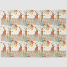 Papel De Seda Lebres bonitas tocando na neve