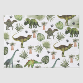 Papel De Seda Legal Dinossauros T-Rex Jurrasic Greeneric