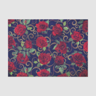 Papel De Seda Legal Trippy Damask Rosa vermelha Bright Modern