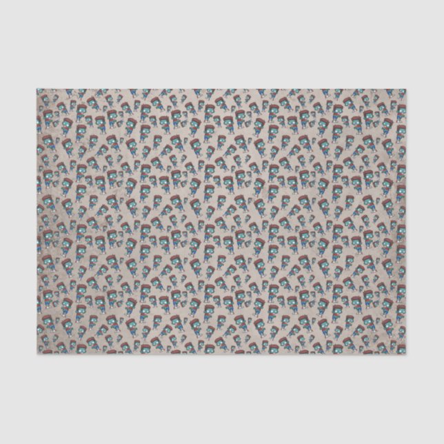 Papel De Seda Legal Zombie Pattern Creepy Cute (Frente )